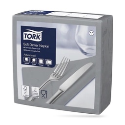 [477673] Tork dinner szalvéta 40 x 40 cm-es cm-es 3 r. 100 lapos szürke