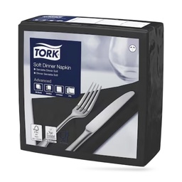 [477675] Tork dinner szalvéta 40 x 40 cm-es cm-es 3 r. 100 lapos fekete