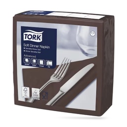 [477774] Tork dinner szalvéta 40 x 40 cm-es 3 r. 100 lapos barna