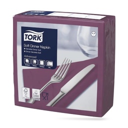 [477775] Tork dinner szalvéta 40 x 40 cm-es 3 r. 100 lapos bíbor