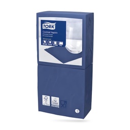 [477825] Tork koktélszalvéta 24 x 24 cm-es 2 r. 200 lapos sötétkék