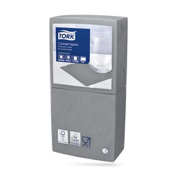 [477832] Tork koktélszalvéta 24 x 24 cm-es 2 r. 200 lapos szürke