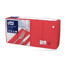 [477883] Tork lunch szalvéta 33 x 33 cm-es cm-es 3 r. 150 lapos piros