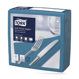 [477914] Tork dinner szalvéta 40 x 40 cm-es cm-es 3 r. 100 lapos kékeszöld