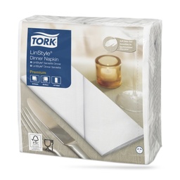 [478145] Tork LinStyle textilhatású szalvéta 39 x 39 cm-es 1/8-os 1 r. 50 lapos fehér