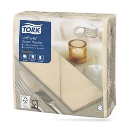 [478146] Tork LinStyle textilhatású szalvéta 39 x 39 cm-es 1/8-os 1 r. 50 lapos krém