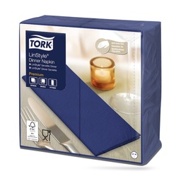 [478166] Tork LinStyle textilhatású szalvéta 39 x 39 cm-es 1/8-os 1 r. 50 lapos sötétkék