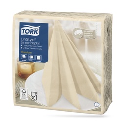[478731] Tork LinStyle textilhatású szalvéta 39 x 39 cm-es 1 r. 50 lapos krém