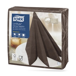 [478727] Tork LinStyle textilhatású szalvéta 39 x 39 cm-es cm-es 1 r. 50 lapos kakaó