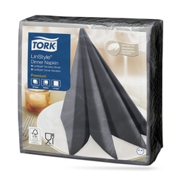 [478882] Tork LinStyle textilhatású szalvéta 39 x 39 cm-es cm-es 1 r. 50 lapos antracit
