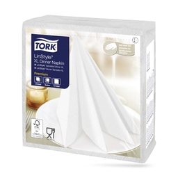 [478883] Tork LinStyle XL textilhatású szalvéta 48 x 48 cm-es 1 r. 25 lapos fehér