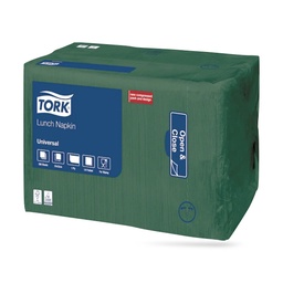 [509305] Tork lunch szalvéta 33 x 33 cm-es 1 r. 500 lapos sötétzöld