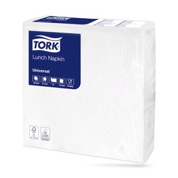 [509335] Tork lunch szalvéta 30 x 30 cm-es 1 r. 100 lapos fehér