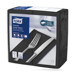 [509421] Tork Airlaid texturált szalvéta 40 x 40 cm-es cm-es 2 r. 50 lapos fekete