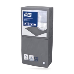 [509501] Tork koktélszalvéta 24 x 24 cm-es cm-es 2 r. 200 lapos antracit