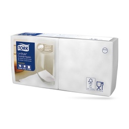 [509527] Tork LinStyle textilhatású koktélszalvéta 24 x 24 cm-es cm-es 1 r. 100 lapos fehér