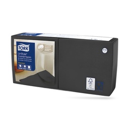 [509528] Tork LinStyle textilhatású koktélszalvéta 24 x 24 cm-es cm-es 1 r. 100 lapos fekete