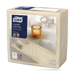 [509601] Tork LinStyle cutlery szalvéta 39 x 39 cm-es cm-es 1 r. 50 lapos krém