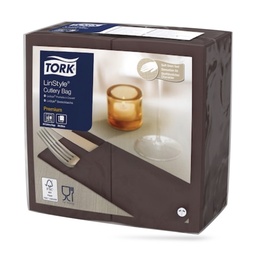 [509605] Tork LinStyle cutlery szalvéta 39 x 39 cm-es cm-es 1 r. 50 lapos kakaó