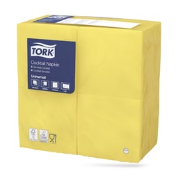[470116] Tork koktélszalvéta 25 x 25 cm-es 1 r. 500 lapos sárga