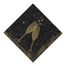 [D194233] Duni Dunisoft szalvéta 40 x 40 60 lapos Celebrate Black