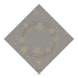 [D200874] Duni Dunisoft szalvéta 40 x 40 60 lapos Star Shine Granite Grey