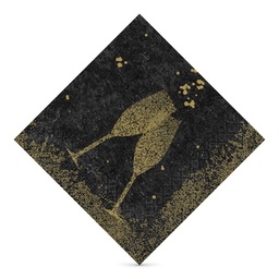 [D194273] Duni tissue szalvéta 33 x 33 cm-es 3 r. 250 lapos Celebrate Black